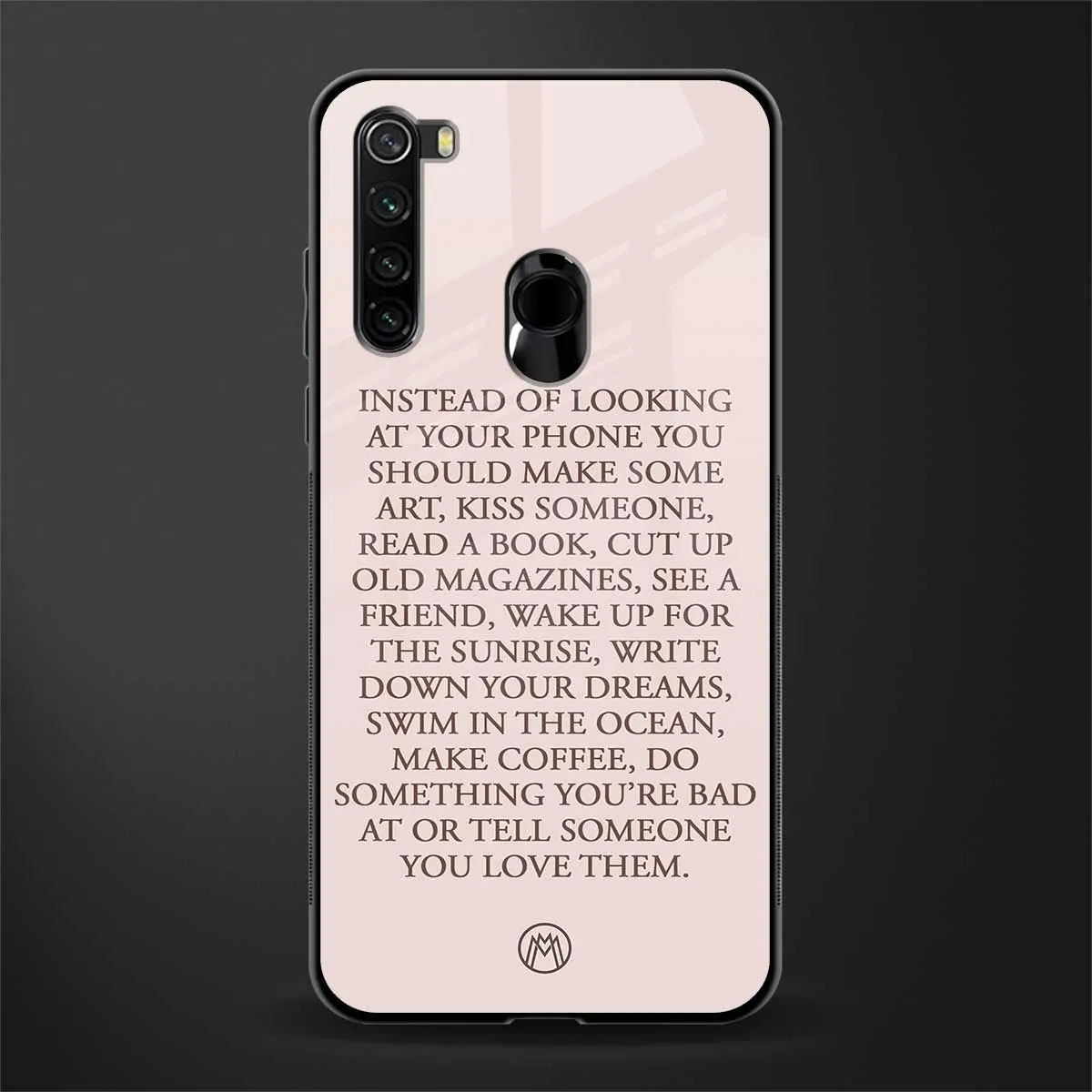 11 Things To Do Phone Case for Redmi Note 8 | Glass Case