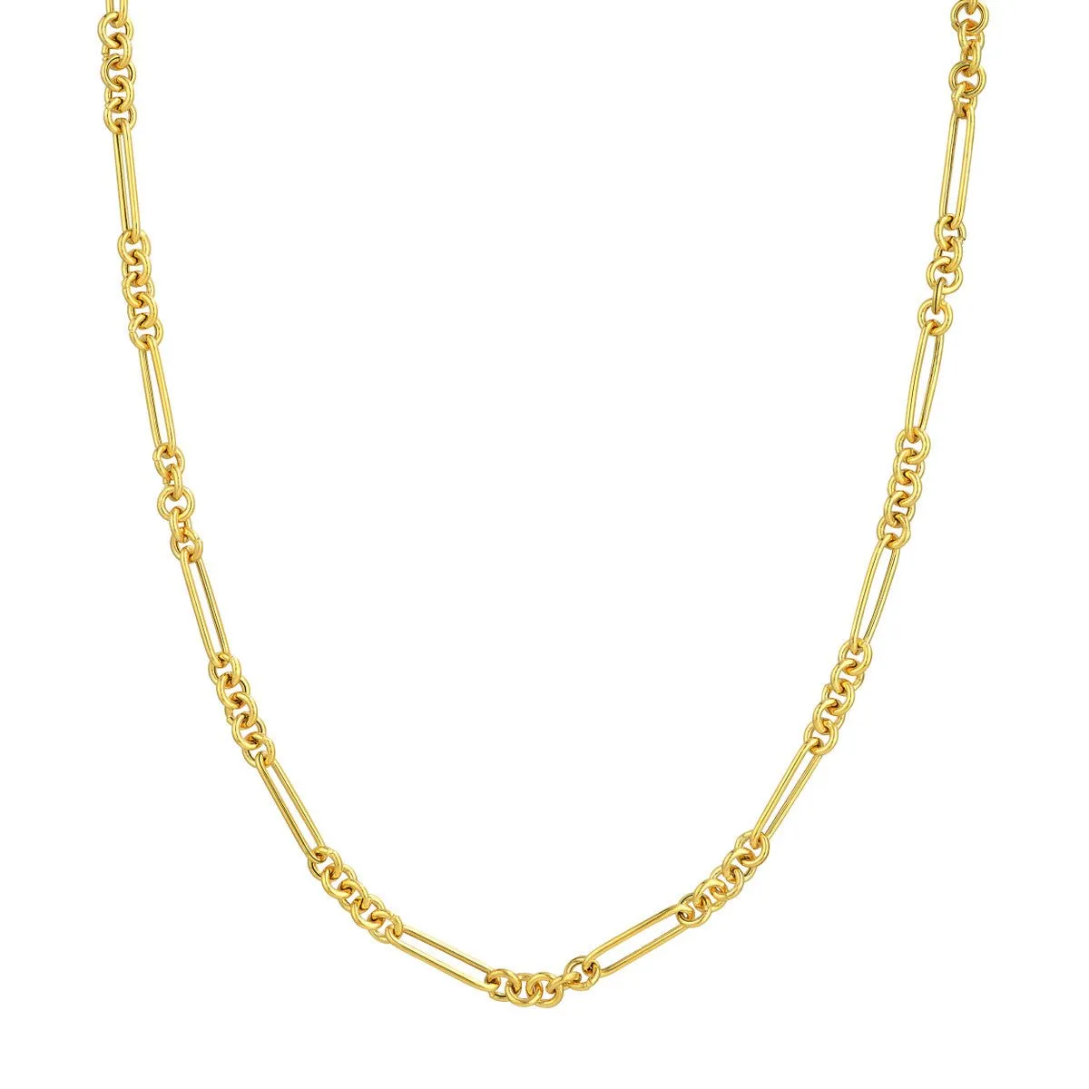 14K Yellow Gold 5 1 Round Paper Clip Chain