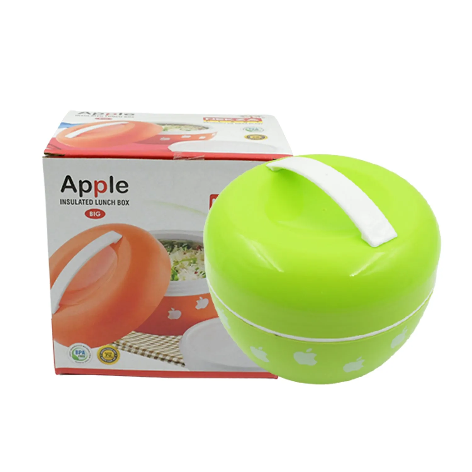 2367 Big Apple Shape Carry Case Lunch Box Apple Fruit Storage Container Apple Keeper for School Kids, Office, Picnic, Apple Insulated Lunch Box/Lunch Ideal for Return Gift/Diwali Gift/Employee Gift