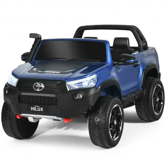 24V Licensed Toyota Hilux Ride On Truck Car 2-Seater 4WD with Remote Painted Blue