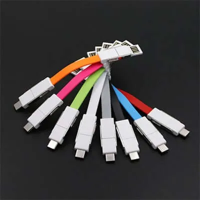 4 in 1 Magnetic Keychain USB Charging Cable