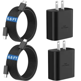 45W Samsung Super Fast Charger USB C Android Phone Charger Fast Charging Block with 6.6FT Type C Charger Cord for Samsung Galaxy S24 Ultra/S24/S24 /S23 Ultra/S23/S23 /S22/S21/S20/Note 10/20,Galaxy Tab