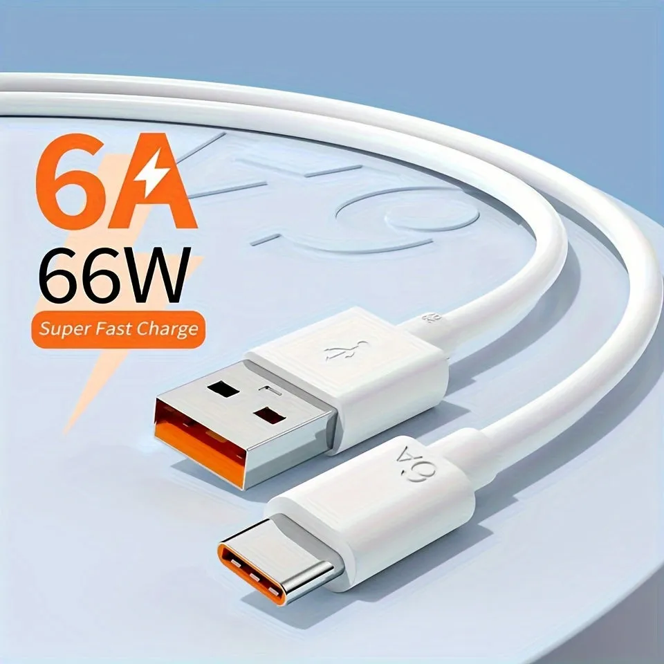 6A Fast Charging USB C Cable 1pc2pcs3pcs5pcs options