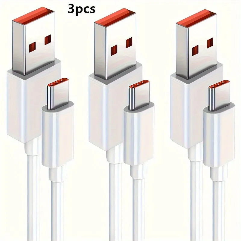 6A Fast Charging USB C Cable 1pc2pcs3pcs5pcs options