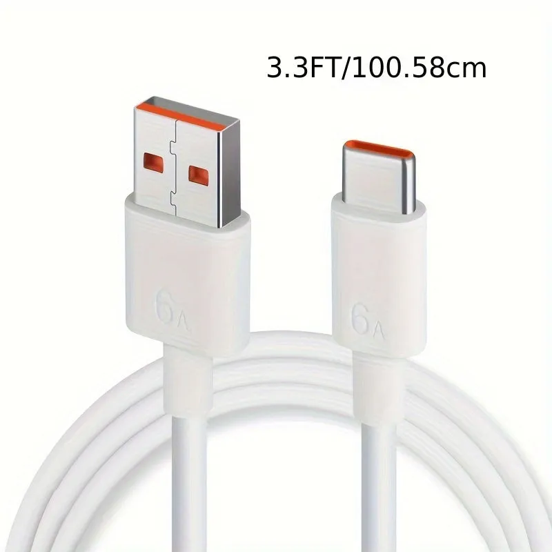 6A Fast Charging USB C Cable 1pc2pcs3pcs5pcs options