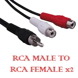 6inch RCA-Male to RCA-Female x2