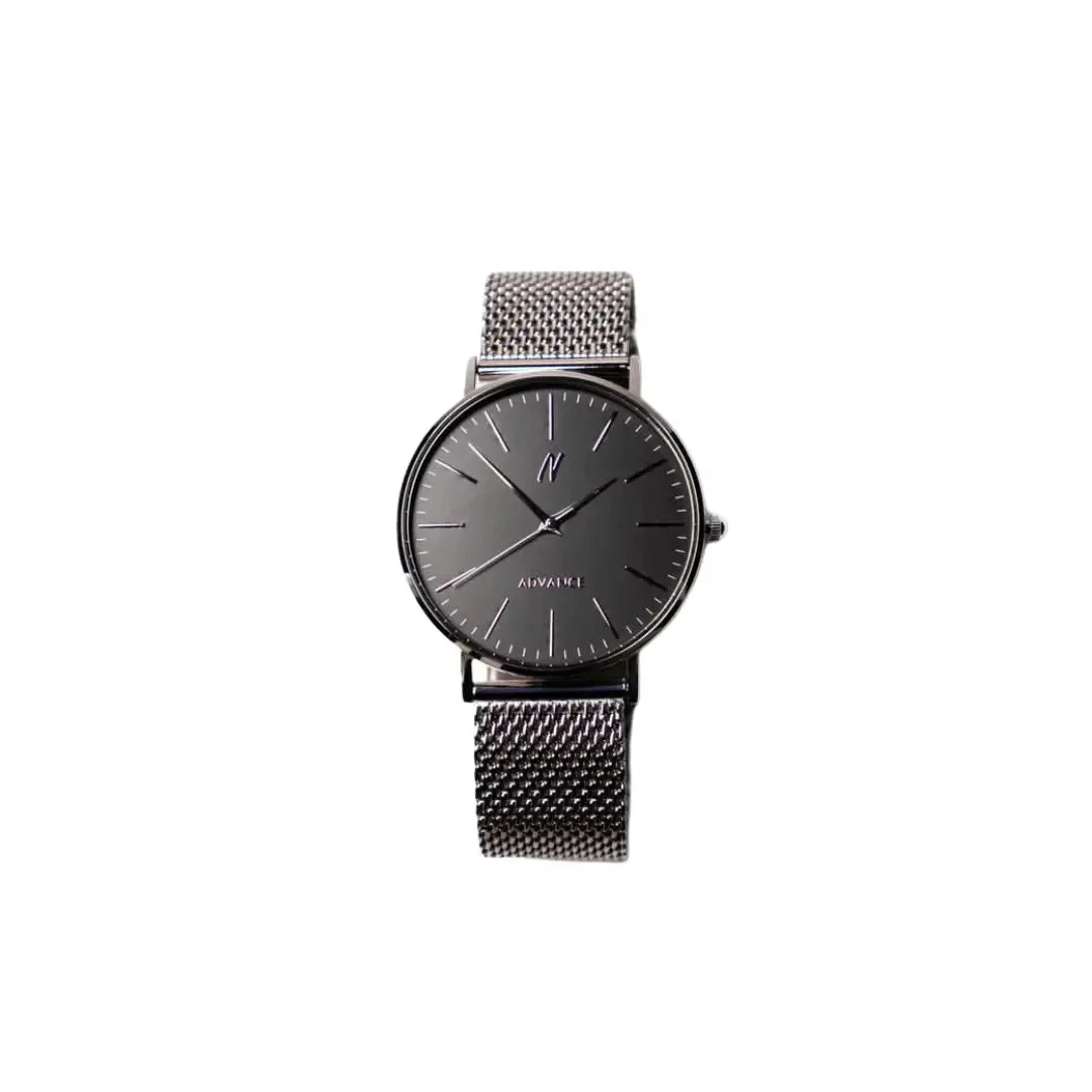 Advance Night Cap 40MM Unisex Watch In Silver/Black