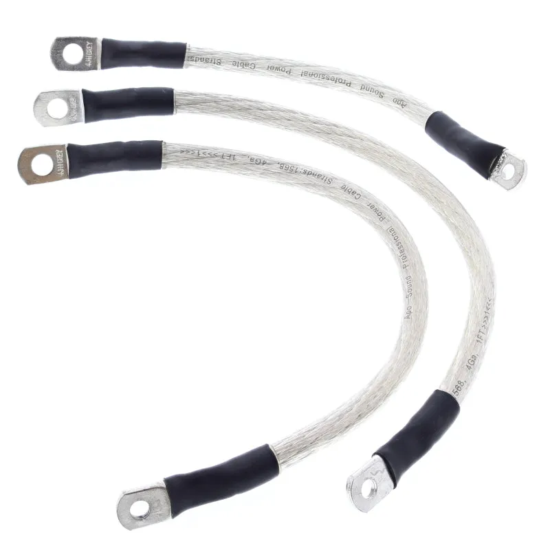 All Balls Racing 94-98 Harley FLHR Road King Battery Cable Kit Clear