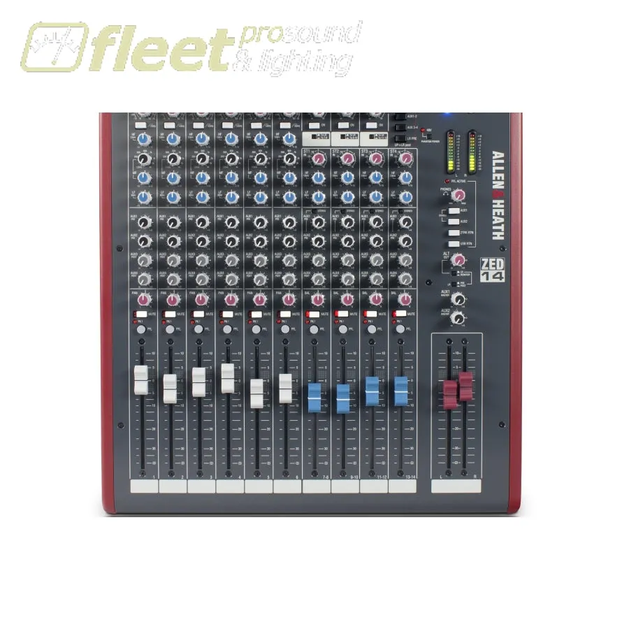 Allen & Heath ZED-14 Multipurpose Mixer for Live Sound and Recording