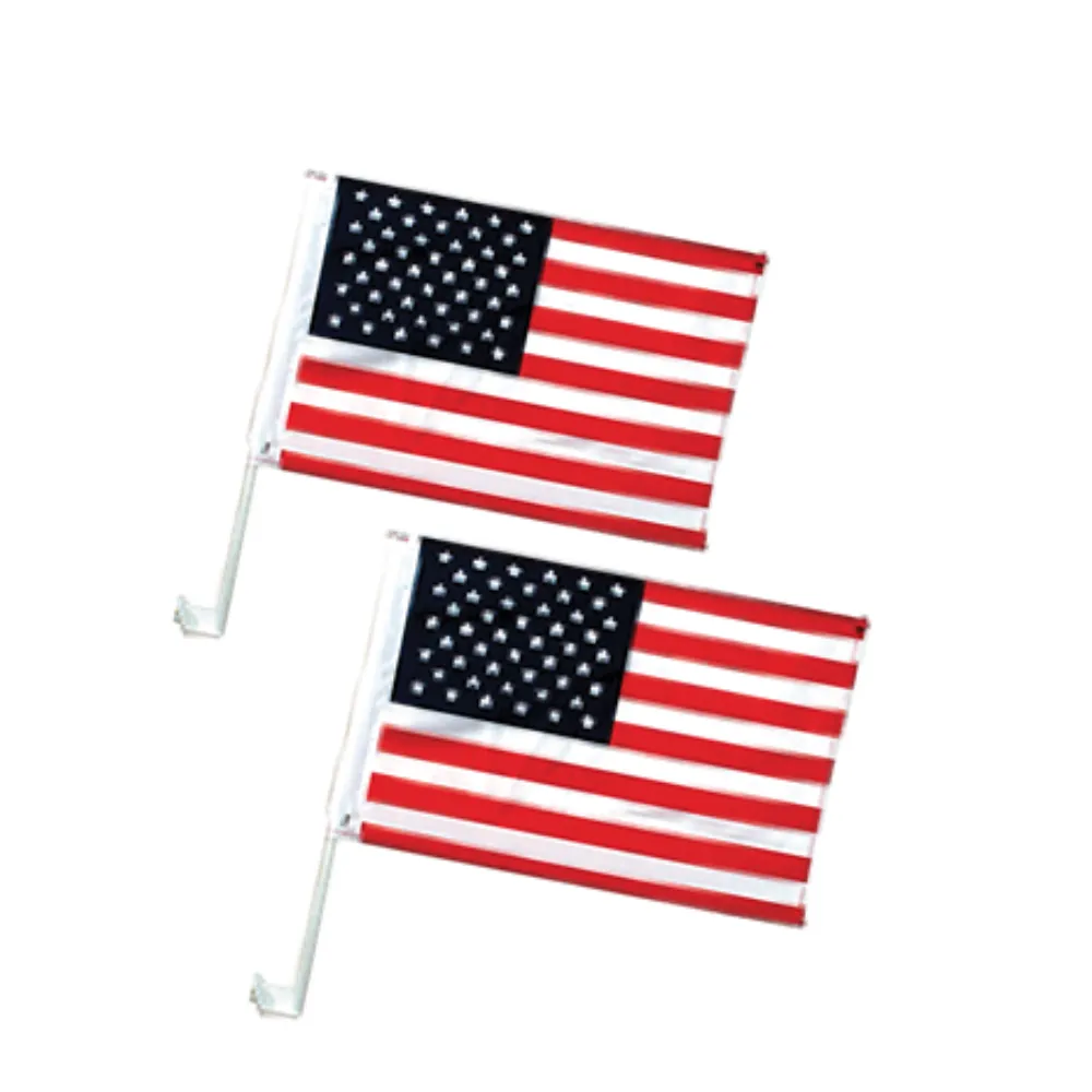 American Flag Car Flag Pack of 2