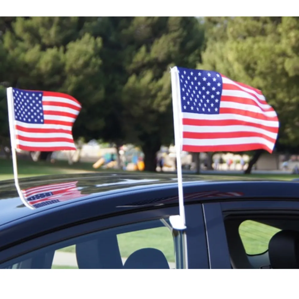 American Flag Car Flag Pack of 2