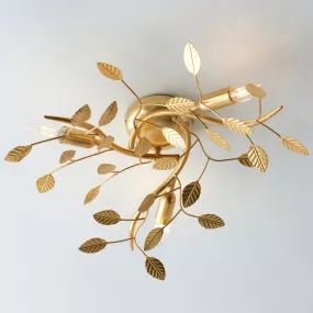 Amos Furcate Ceiling Light Gold Leaf Large