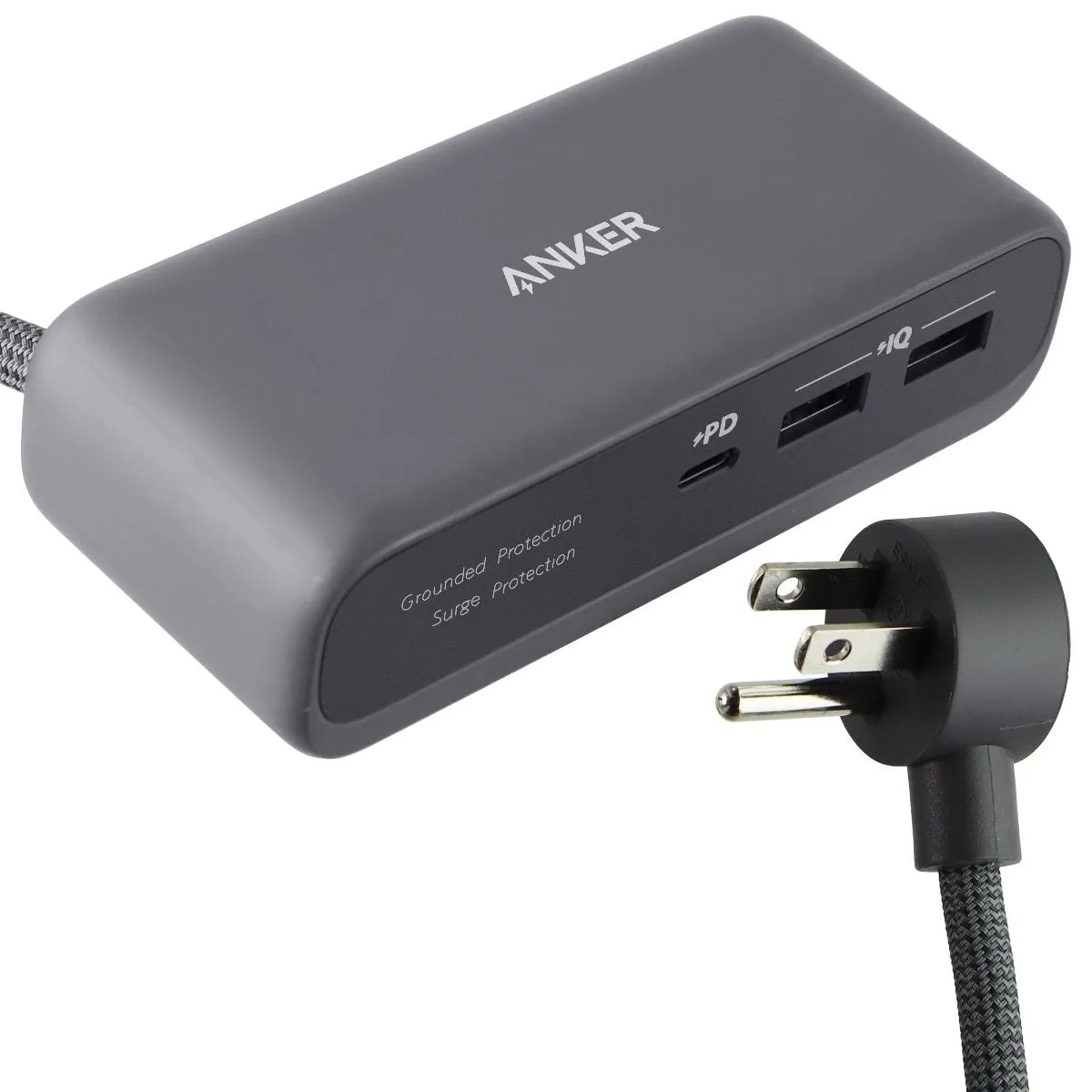 Anker 521 Power Strip with 3 Outlets / 2 USB / 1 (USB-C) - Black (A9139)