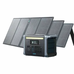 Anker Solar Generator 757 - PowerHouse 1229Wh with 3 x 100W Solar Panels