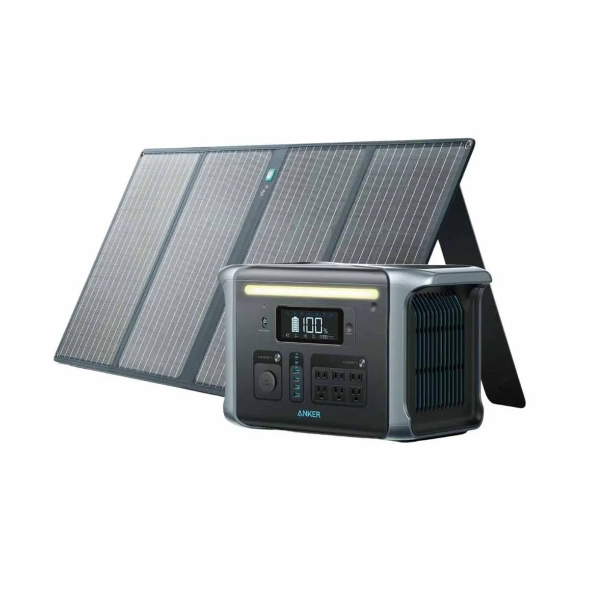 Anker Solar Generator 757 - PowerHouse 1229Wh with Solar Panels 100W