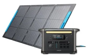 Anker SOLIX F1500 Portable Solar Generator Kit - With Anker 200W Solar Panel