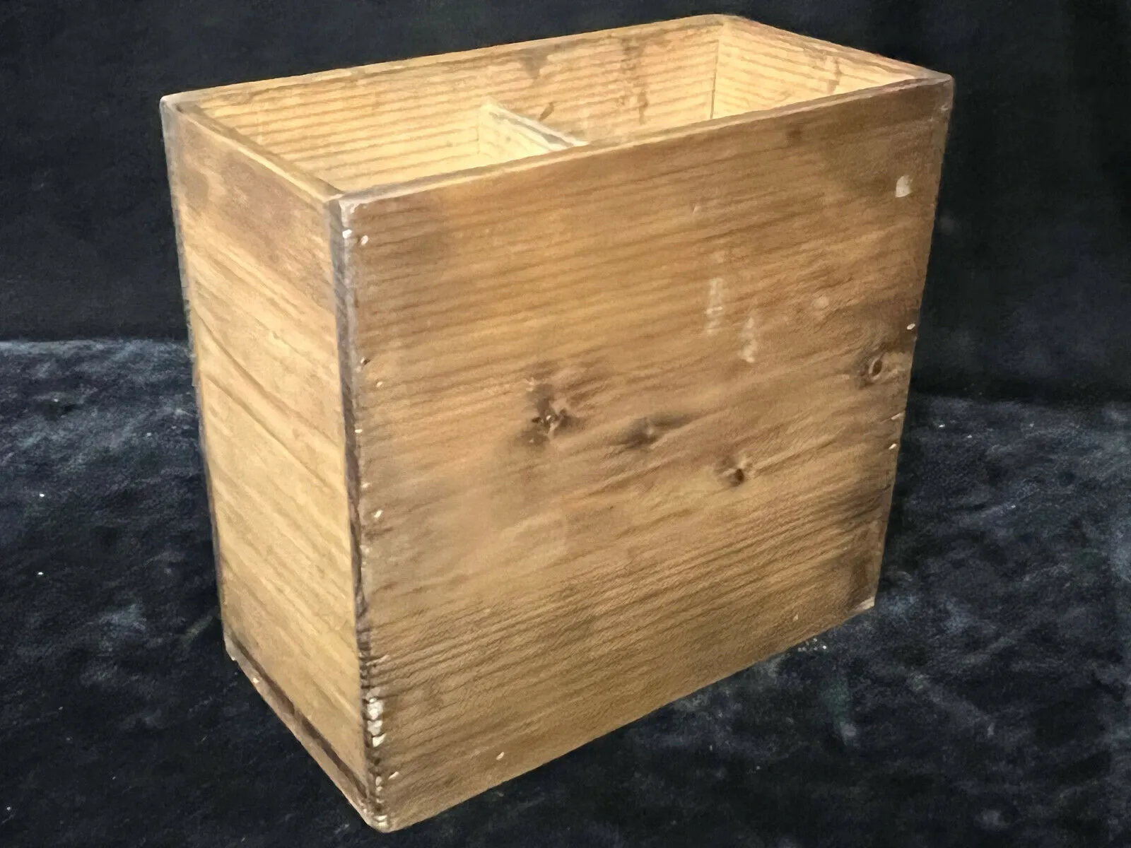 Antique Japanese (C1890) Signed Sugi Wood Storage Box For Soup Bowls Calligraphy