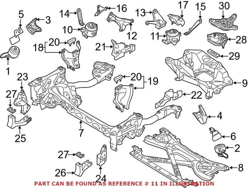 Audi Automatic Transmission Mount – Front Driver Side 4H0399151AT