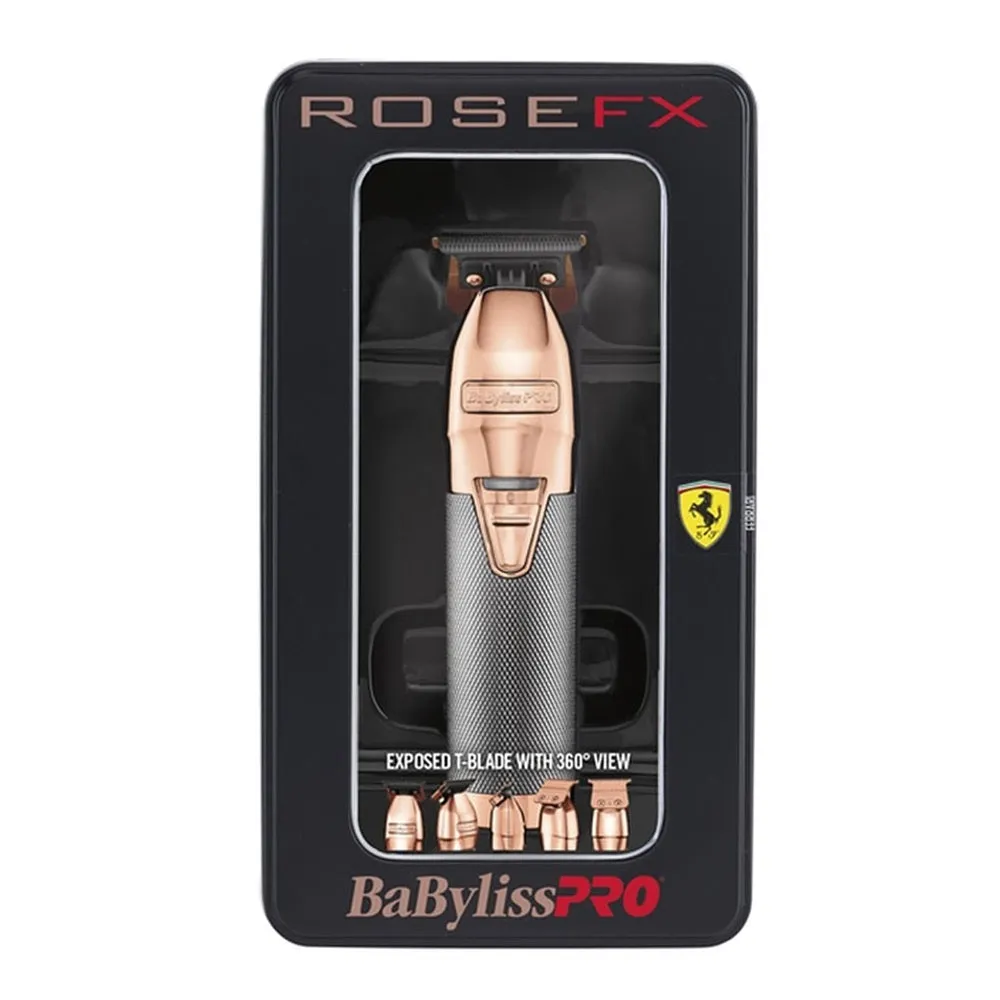 BaByliss PRO FX Skeleton Exposed T-Blade Outlining Cordless Trimmer FX787RG with Trimmer Charging Base