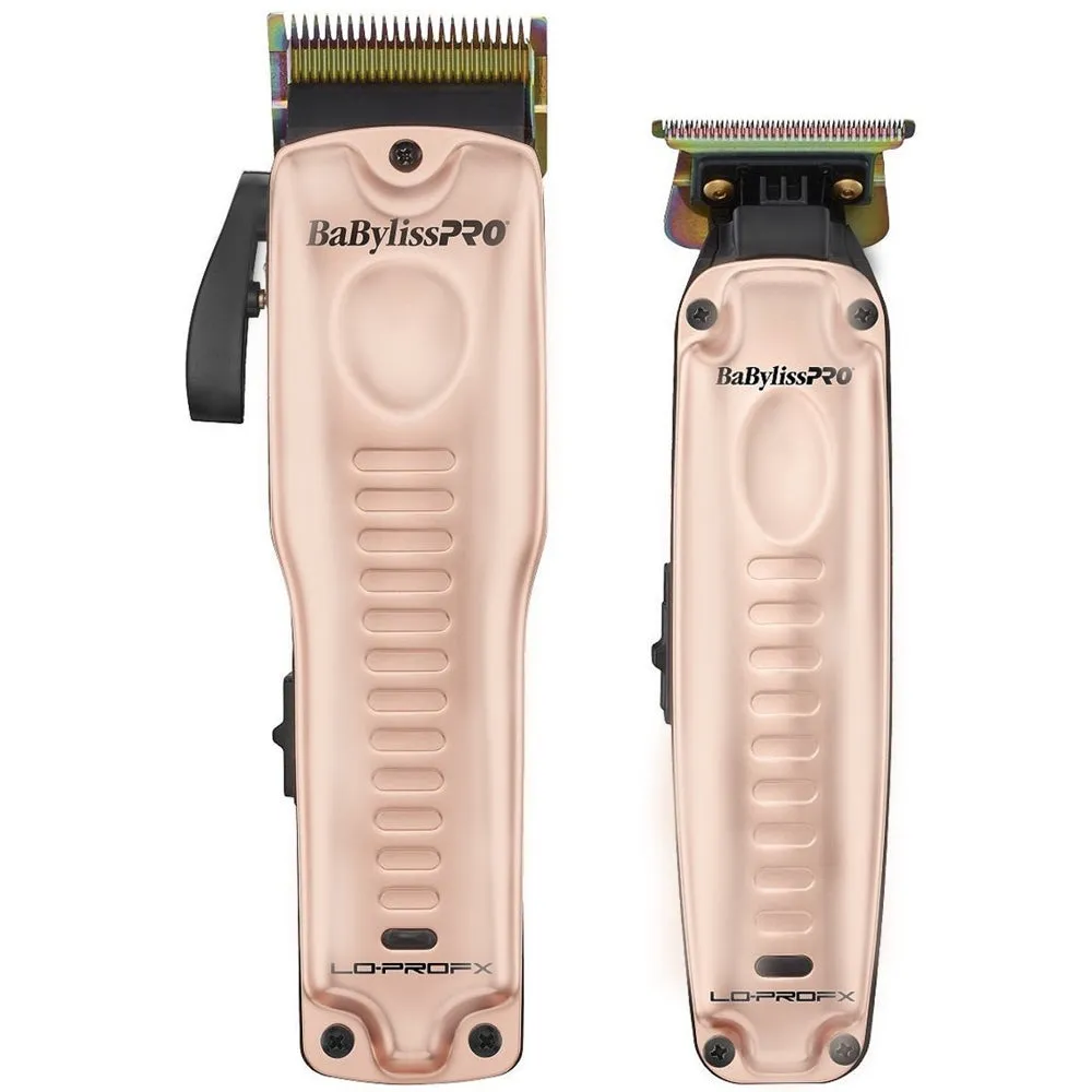 BaByliss Pro Limited Edition LO-PROF Clipper & Trimmer Rosegold with Charging Base