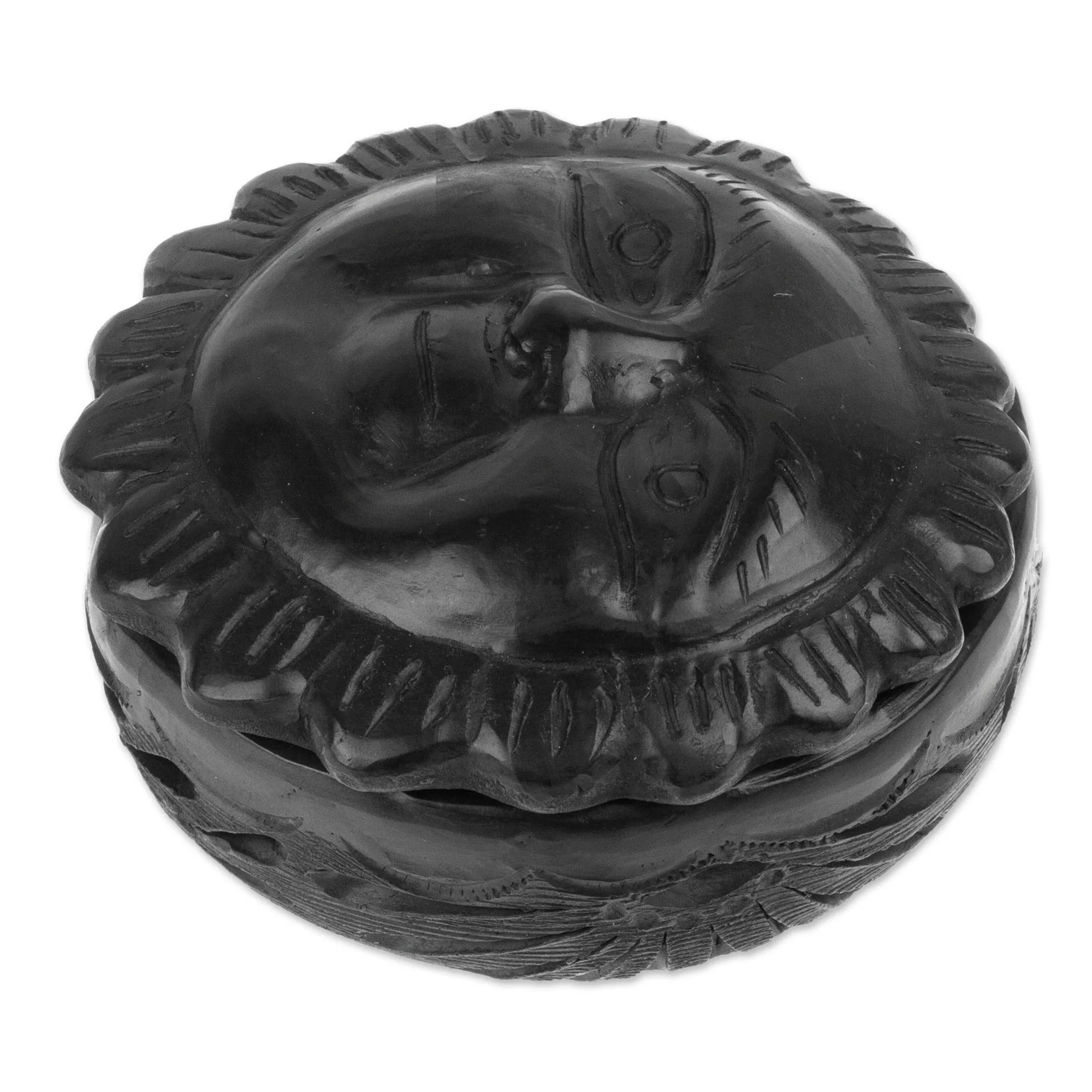 Barro Negro Decorative Box - Placid Sun | NOVICA