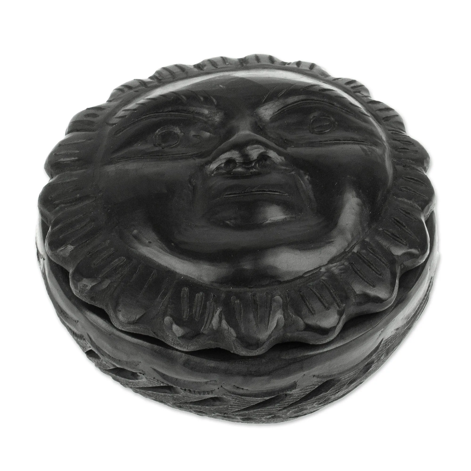 Barro Negro Decorative Box - Placid Sun | NOVICA