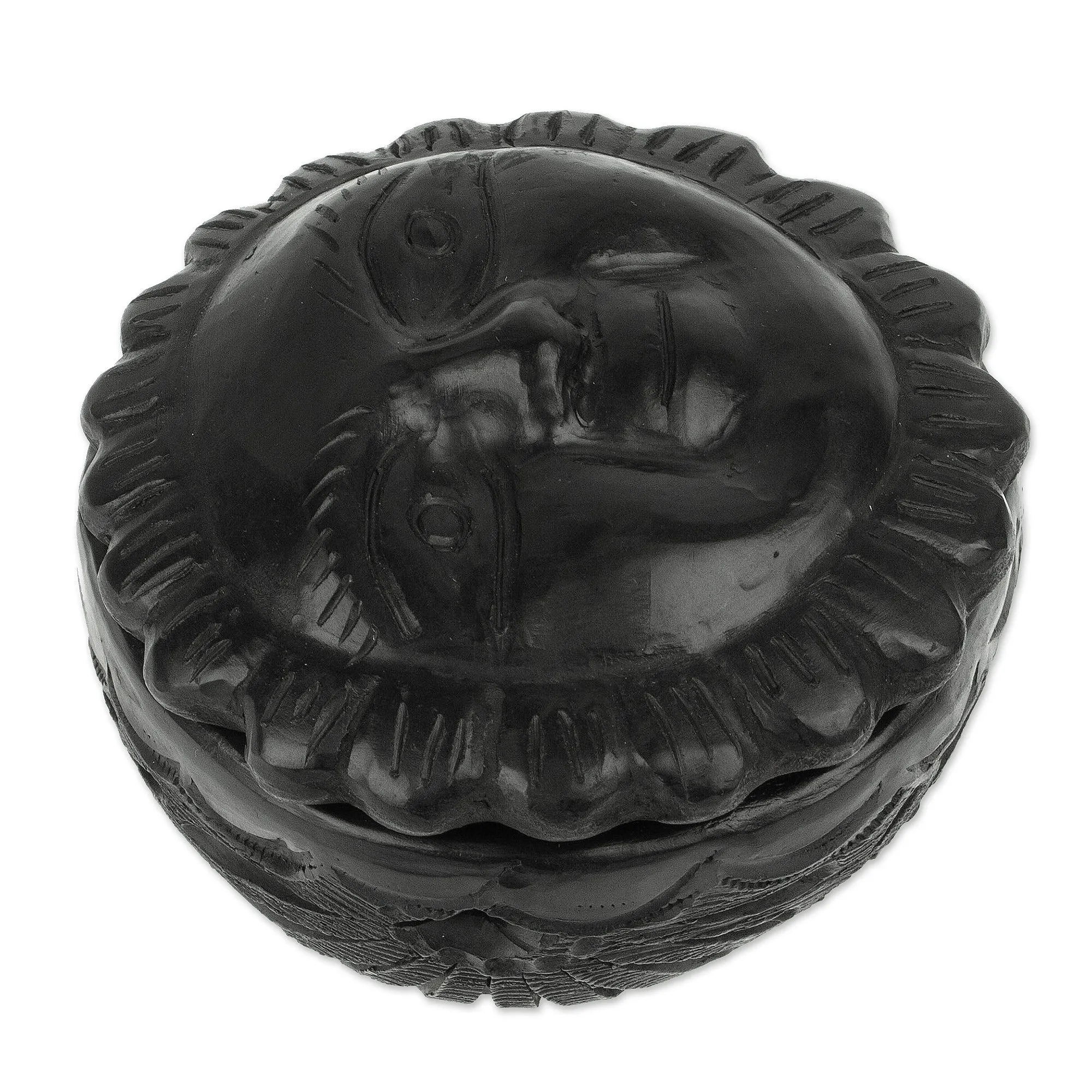 Barro Negro Decorative Box - Placid Sun | NOVICA