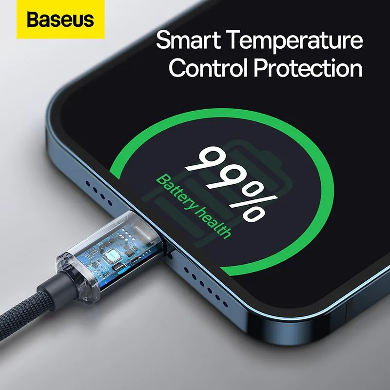 Baseus crystal shine series fast charging data cable Type C to Lightning 20W 1.2m black -CAJY000201