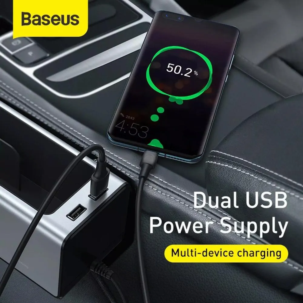 Baseus Deluxe Metal Armrest Console Organizer(Dual USB Power Supply)