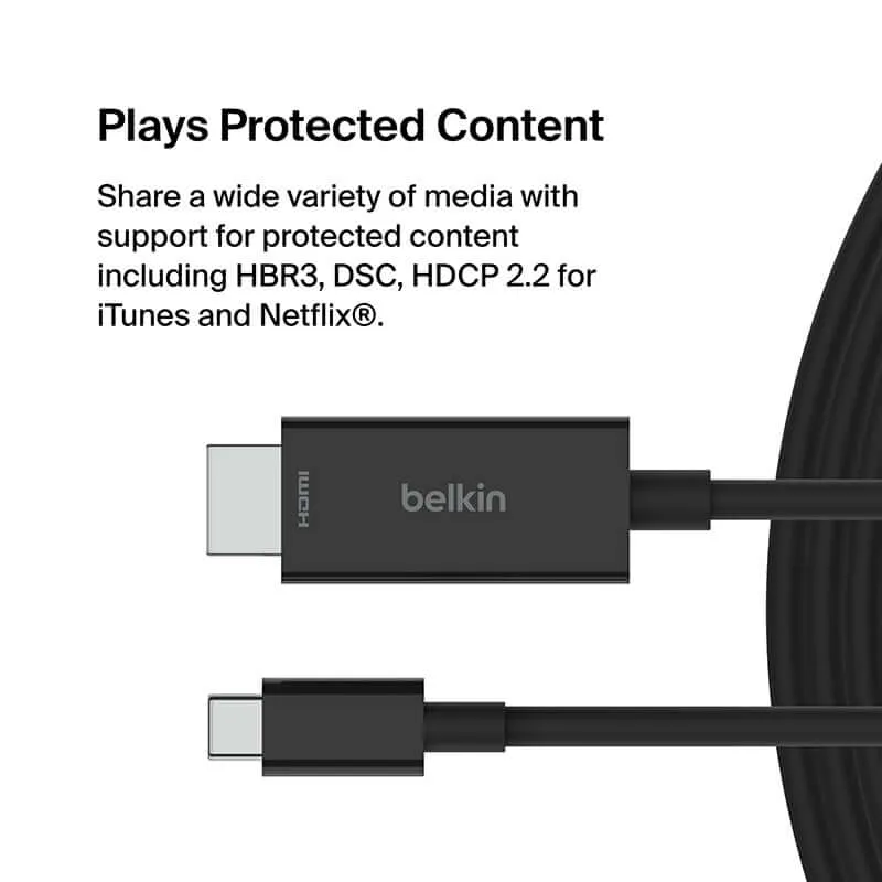 Belkin AVC012bt2MBK Connect USB-C to HDMI Cable