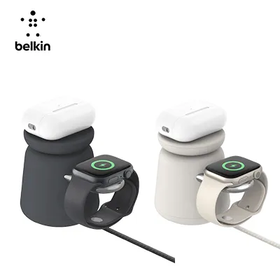 Belkin WIZ020 BoostCharge Pro 2-in-1 Wireless Charging Dock with MagSafe 15W