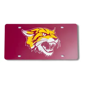 Bethune-Cookman B-CU Wildcat Laser Engraved Mirrored Acrylic Auto Tag License Plate