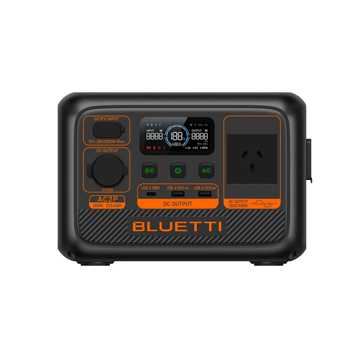 Bluetti Ac2 P Portable Power Station | 300 W 230 Wh