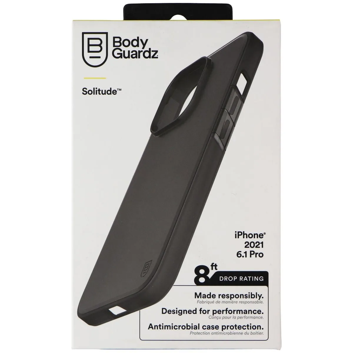 BodyGuardz Solitude Series Gel Case for iPhone 13 Pro - Smoke