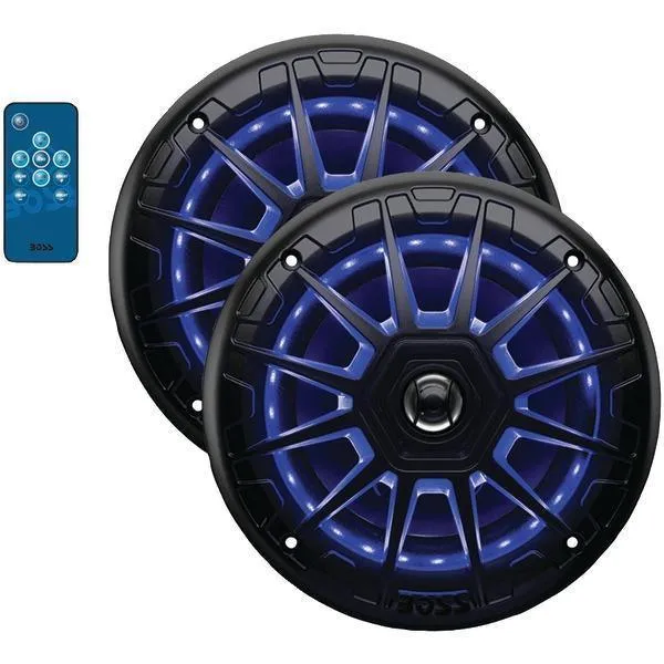 BOSS Audio Systems MRGB65B 6.5inch 2-Way Full-Range Illuminated Marine Speakers