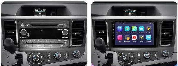 Car Dealz 9" Android 10.0 Toyota Sienna 3 XL30 2010-2014 w CAM In Dash Plus OEM Fascia