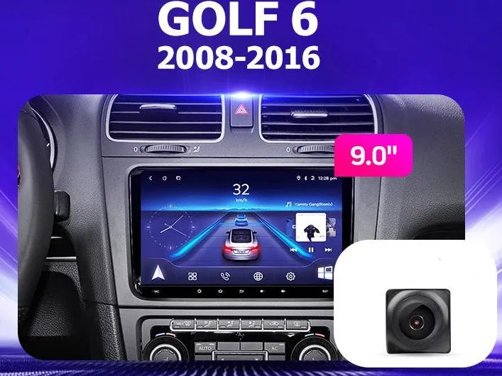 Car Dealz 9" Android 10.0 Volkswagen Golf 6 2008-2016 In Dash Plus OEM Fascia