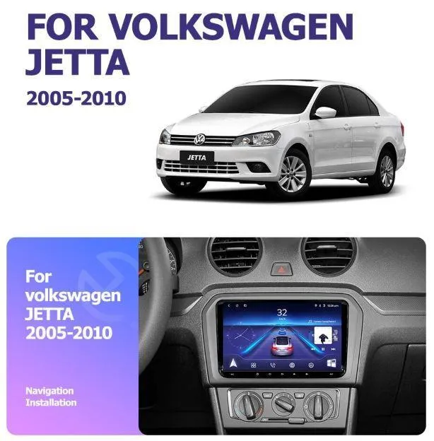 Car Dealz 9" Android 10.0 Volkswagen Jetta 2005-2010 In Dash Plus OEM Fascia