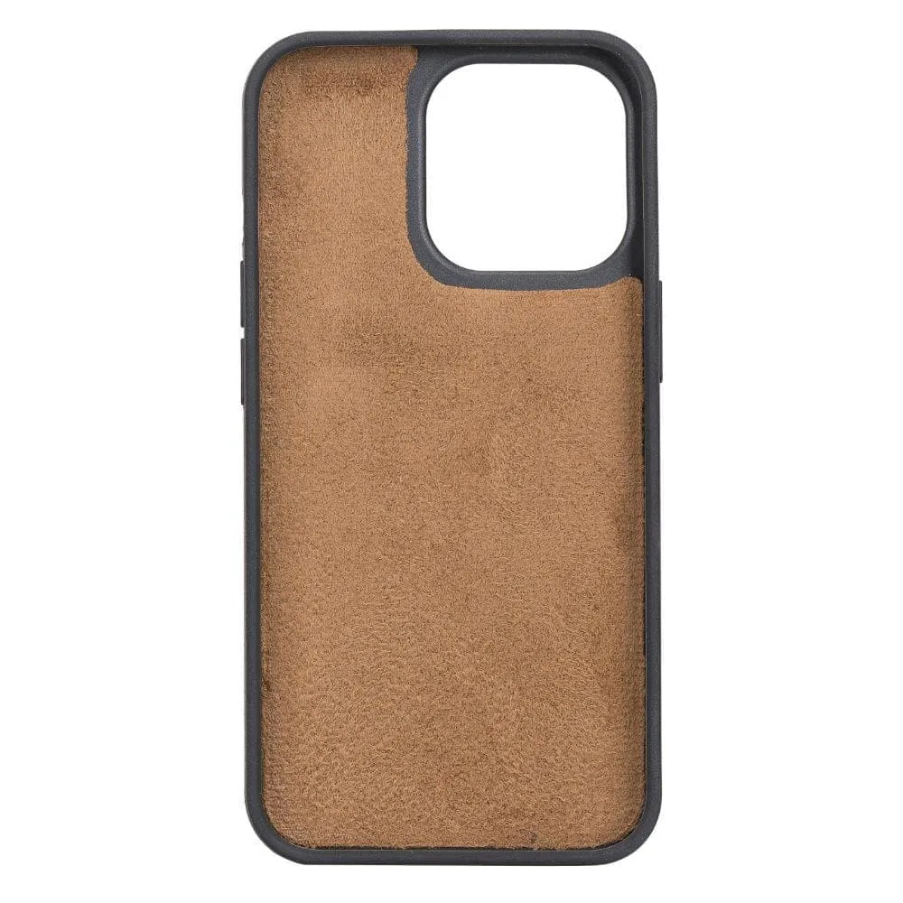 Carter iPhone 13 Pro Max Detachable Wallet Case, Rustic Tan