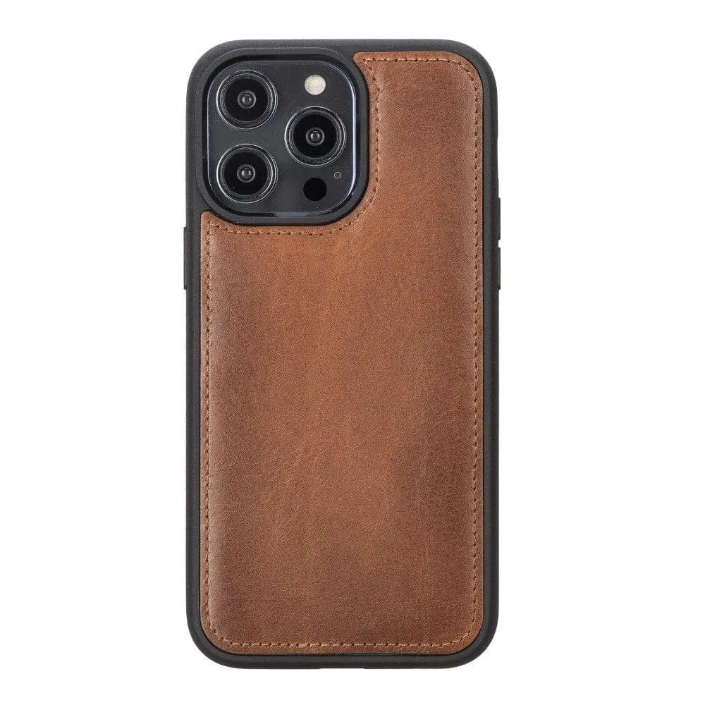 Carter iPhone 14 Pro Detachable Wallet Case, Rustic Tan