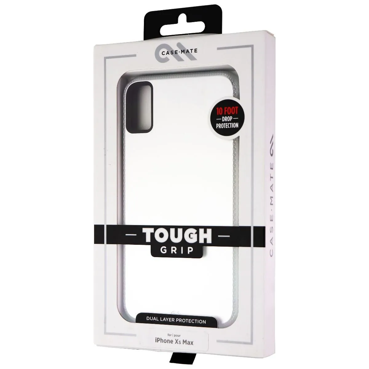 Case-Mate Tough Grip Case for Apple iPhone Xs Max - Silver/Black