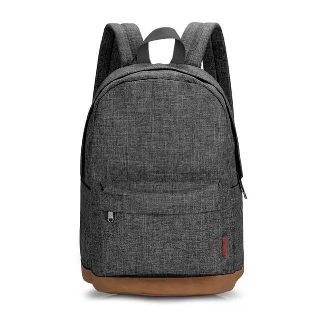 Casual Canvas Softback Backpack With USB Charging Port