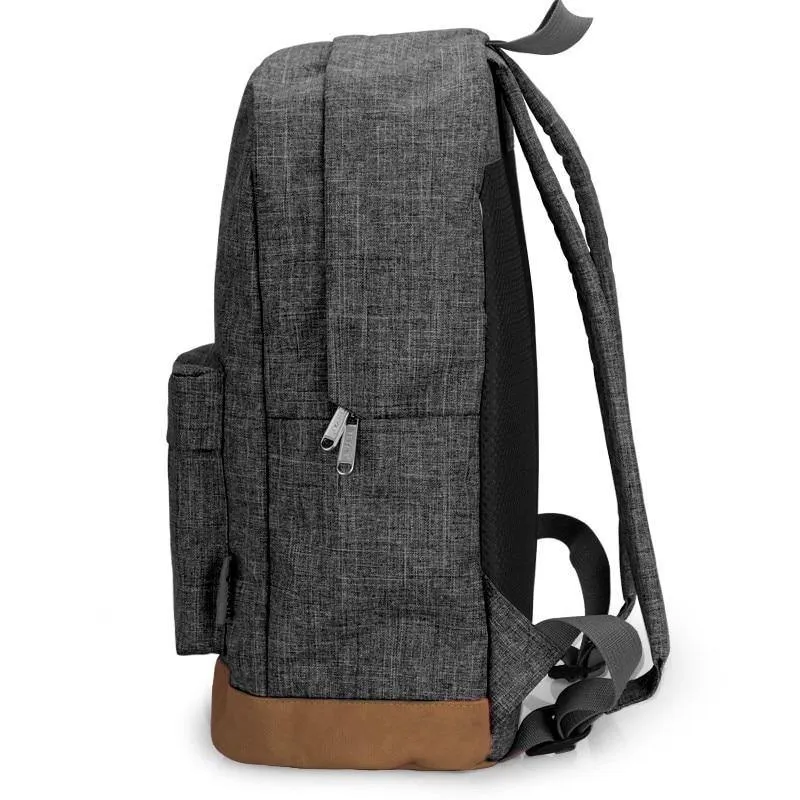 Casual Canvas Softback Backpack With USB Charging Port