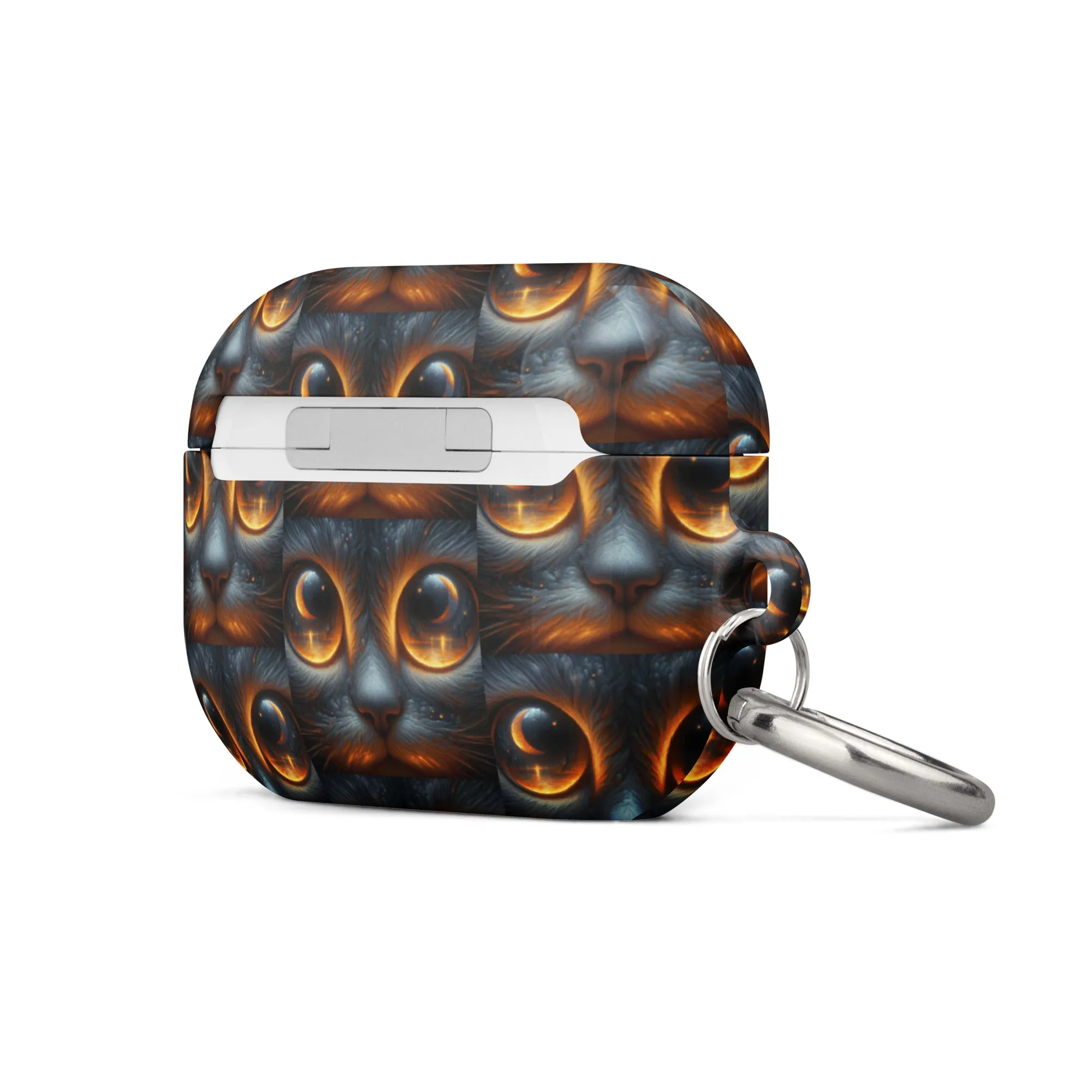 Cat Eyes AirPods® Case | Impact-Absorbing Polycarbonate | Metal Carabiner | Scratch & Drop Protection