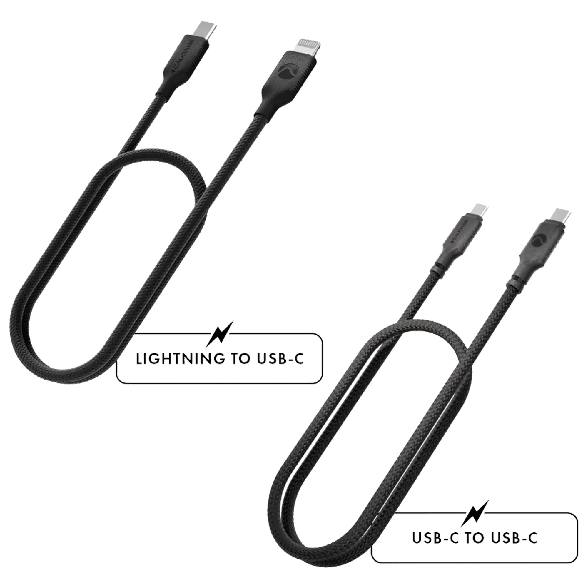 Caudabe ChargeFlex Cable PD 100W for USB-C to USB-C / USB-C to Lightning - 2 Meters