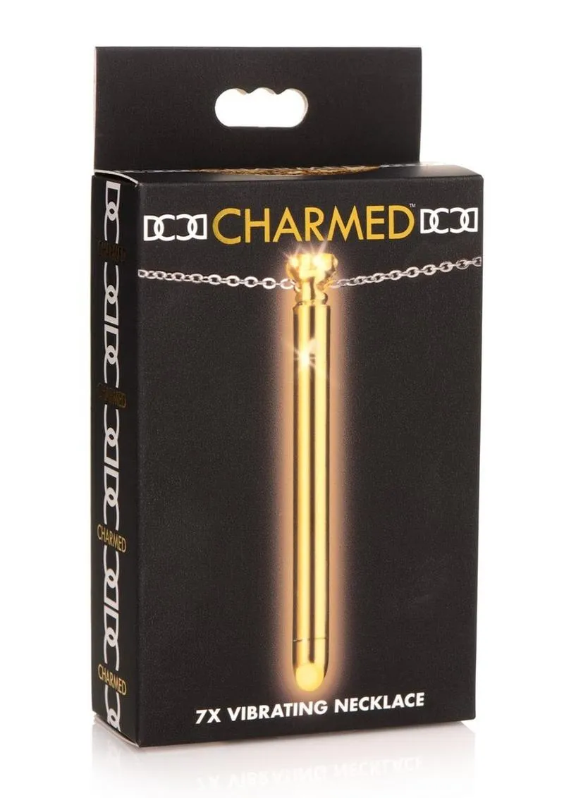 Charmed Rechargeable Stainless Steel 7x Vibrating Necklace