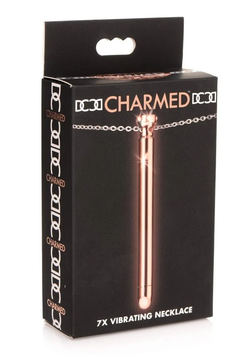 Charmed Rechargeable Stainless Steel 7x Vibrating Necklace