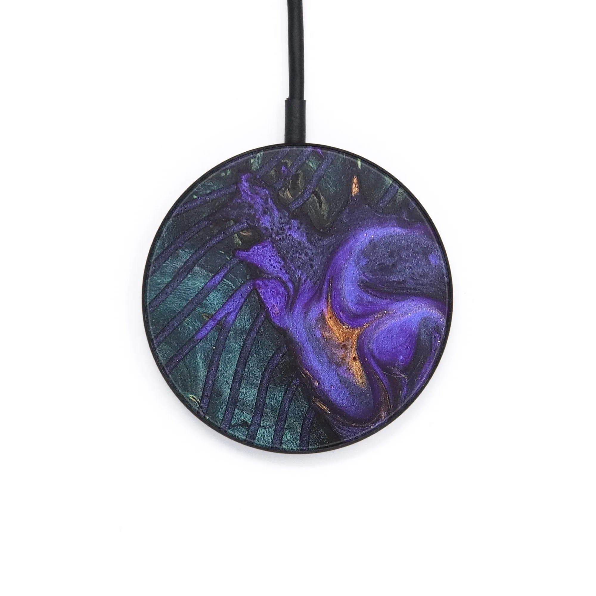 Circle Wood Resin Wireless Charger - Alayna (Pattern, 682114)