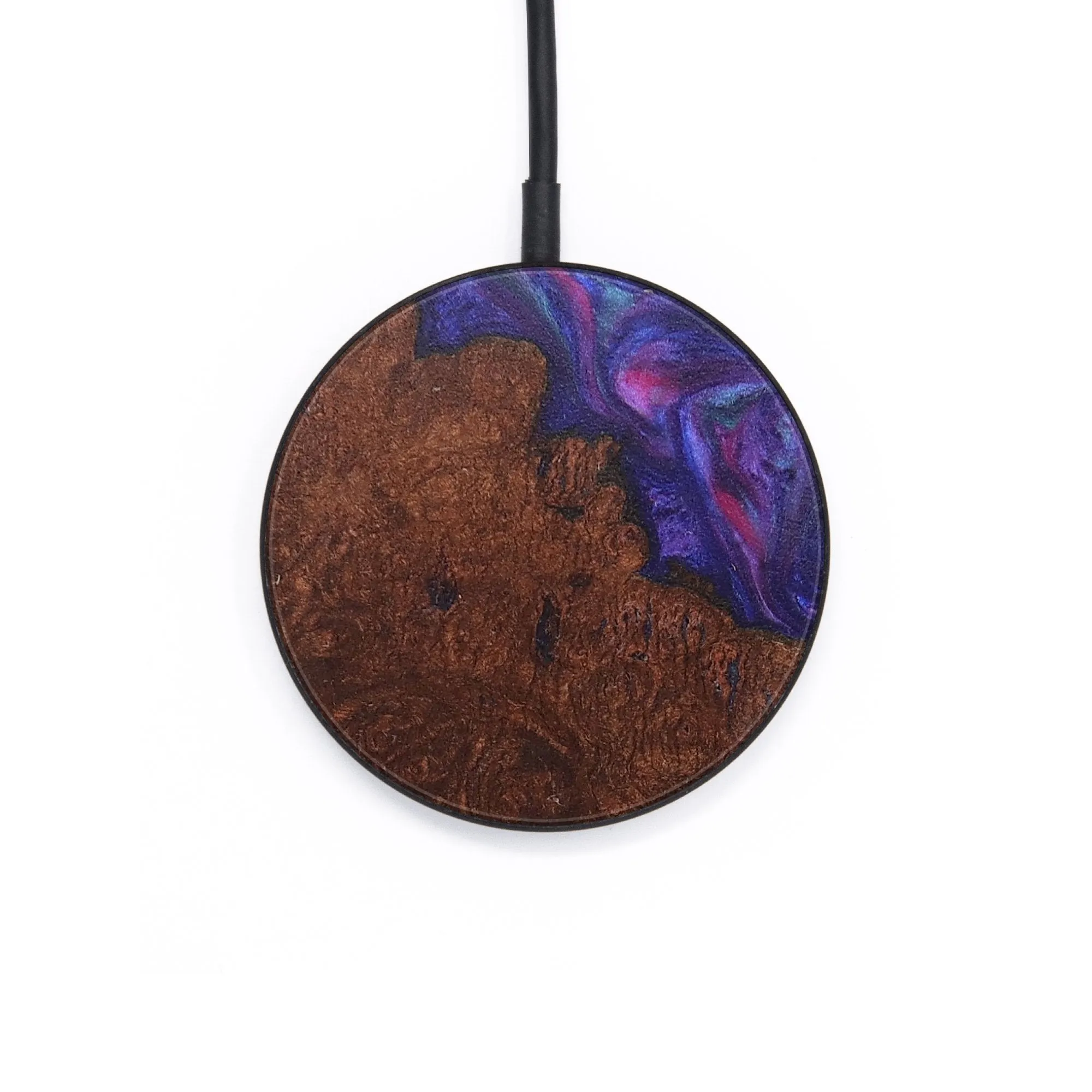 Circle Wood Resin Wireless Charger - Ariella (Purple, 711257)