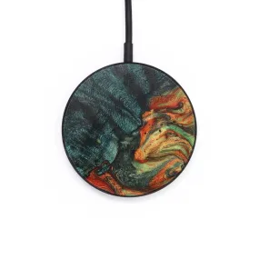 Circle Wood Resin Wireless Charger - Becky (Green, 711982)